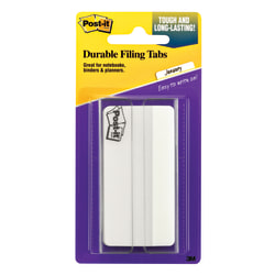 Post-it® Notes Durable Filing Tabs, 3", White, Pack Of 50 Tabs