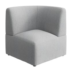 Bush Business Furniture Assemble Modular Corner Lounge Chair, Fog Fabric, Standard Delivery