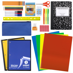Trailmaker 45-Piece School Supply Kits, Pack Of 12 Kits