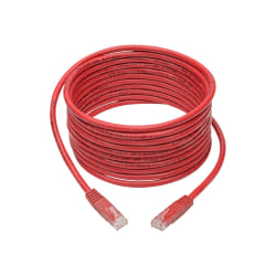 Tripp Lite Cat6 Cat5e Gigabit Molded Patch Cable RJ45 M/M 550MHz Red 15ft - 128 MB/s - 15 ft - Red
