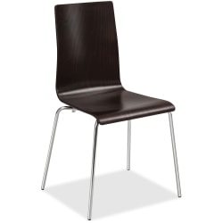 Safco® Bosk Stack Chair, Espresso/Chrome