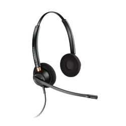 Plantronics® EncorePro Binaural Over-The-Head Headset, HW520, Black, 89434-01