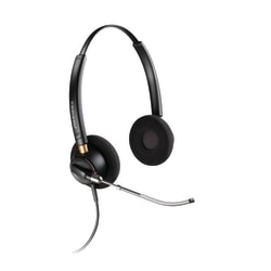 Plantronics® EncorePro Binaural Over-The-Head Headset, HW520V, Black, 89436-01