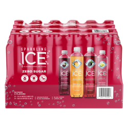 Sparkling Ice Fruit Frenzy Sparkling Water Variety Pack, 17 Oz, Pack Of 24 Bottles