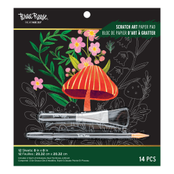 Brea Reese® Scratch Art Paper Pad, 8" x 8", Woodland