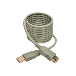 Tripp Lite 6ft USB 2.0 Hi-speed A/A Cable M/M 480 Mbps Beige, USB extension - USB extension cable - USB (M) to USB (F) - USB 2.0 - 6 ft - molded - beige