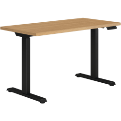 HON® Coze Worksurface With Coordinate Height-Adjustable Base, 48"W, Natural Recon/Black