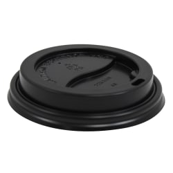 Generic Paper Cups Disposable Cup Lids, For 10 - 20 Oz Paper Hot Cups, Black, Case Of 1,000