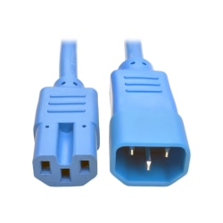 Eaton Tripp Lite Series Power Cord C14 to C15 - Heavy-Duty, 15A, 250V, 14 AWG, 3 ft. (0.91 m), Blue - Power cable - IEC 60320 C14 to IEC 60320 C15 - 250 V - 15 A - 3 ft - molded - blue