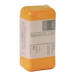 R & F Handmade Paints Encaustic Paint Cakes, 40 mL, Indian Yellow, Pack Of 2