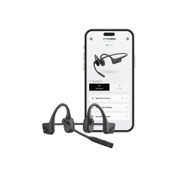 SHOKZ OpenComm2 - 2025 Upgrade - headset - open ear - behind-the-neck mount - Bluetooth - wireless - black