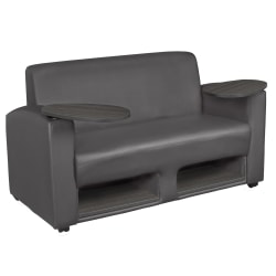 Regency Supernova Loveseat With Tablet Arm And Storage, 33"H x 56"W x 29"D, Gray