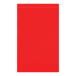 Partners Brand 2 Mil Colored Reclosable Poly Bags, 6" x 9", Red, Case Of 1000