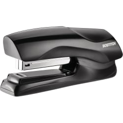 Bostitch® Antimicrobial Flat Clinch 40-Sheet Stapler, Full Strip, Black
