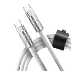 Statik TSumoCharge 100W USB-C To USB-C Charging Cable, White, PUP-0126-WHT-CC
