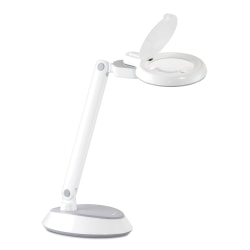 OttLite® Wellness Series Space-Saving LED Magnifier Desk Lamp, 14-3/4"H, White