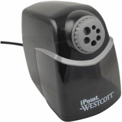Westcott iPoint Heavy-Duty Helical School Sharpener, 7-13/16" x 5-13/16", Gray/Black