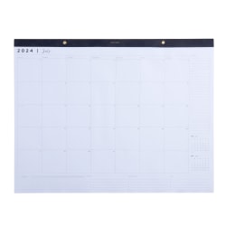2024 Russell & Hazel Vegan Leather Monthly Desk Pad Calendar, 22" x 17", July 2024 To June 2025, 99987