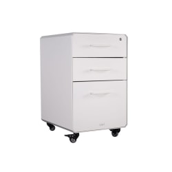 VARIDESK® 21"D Lateral 3-Drawer Mobile File Cabinet, White