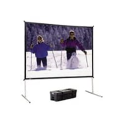Da-Lite Fast-Fold Deluxe Projection Screen System - Portable Folding Frame Screen - 158" Screen - Projection screen - 16:9 - Da-Mat