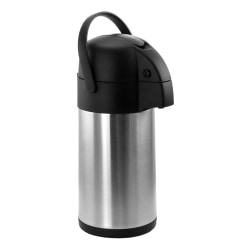 MegaChef 3 Quart Stainless Steel Airpot, Hot Water Dispenser for Coffee and Tea