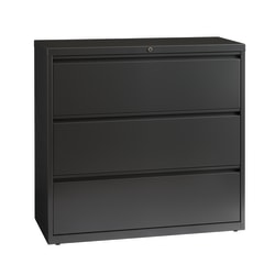 WorkPro® 42"W Lateral File Cabinet, 3-Drawer, Charcoal