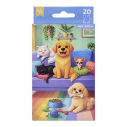 Little Yellow Bicycle 20-Piece Mini Puzzle, Pets, 5" x 7", Total Qty 1