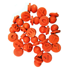 READY 2 LEARN Easy Grip Dough and Paint Stampers, Alphabet, Uppercase, Set Of 27