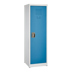 Alpine Kids’ 1-Tier Steel Locker, 48"H x 15"W x 15"D, Blue
