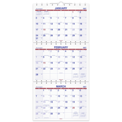 AT-A-GLANCE® 2027 Move-A-Page Three Month Wall Calendar, Large, 12" x 27"