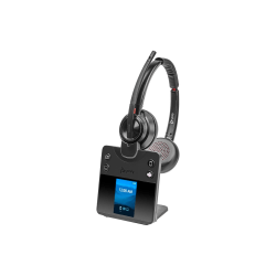 Poly Savi 8420-M Office - 8400 Office Series - headset - on-ear - DECT/Bluetooth - wireless - active noise canceling - black - Certified