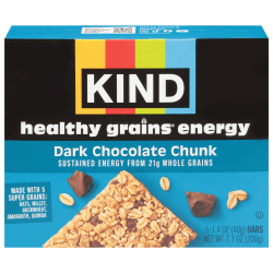 KIND Healthy Grains Energy Bars, Dark Chocolate Chunk, 1.4 Oz, Total Qty 40