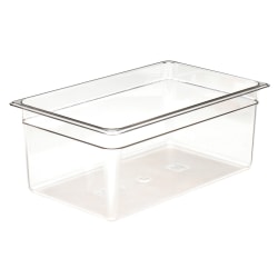 Cambro Camwear GN 1/1 Size 8" Food Pans, Clear, Set Of 6 Pans