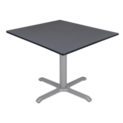 Regency Cain Square X-Base Breakroom Table, 29"H x 48"W x 48"D, Gray/Gray