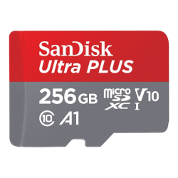 SanDisk® Ultra PLUS microSDXC Flash Memory Card, 256GB, SDSQUB3-256G-ANCMA