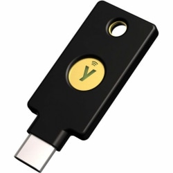 Yubico 2-Factor Authentication (2FA) Security Key, USB-C or NFC, FIDO U2F/FIDO2 Certified, Black