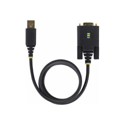 StarTech.com 3ft (1m) USB to Null Modem Serial Adapter Cable, COM Retention, FTDI, RS232, Changeable DB9 Screws/Nuts, Windows/macOS/Linux