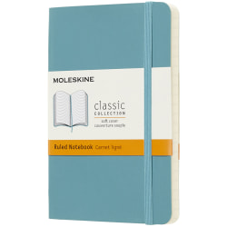 Moleskine Classic Notebook, Pocket, 3.5" X 5.5", Ruled, 192 pages, Soft Cover, Reef Blue
