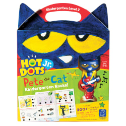 Educational Insights Hot Dots® Jr. Pete the Cat®, Kindergarten Rocks! Set With Pete Pen, Kindergarten