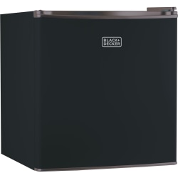 Black+Decker BCRK17B 1.7 Cubic-ft Refrigerator/Freezer (Black) - 1.70 ft³ - Reversible - Black