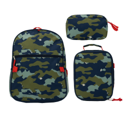 Accessory Innovations 3-Piece Backpack Set With 16" Laptop Pocket, Deep Cover Camo