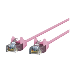 Belkin Slim - Patch cable - RJ-45 (M) to RJ-45 (M) - 4 ft - UTP - CAT 6 - molded, snagless - pink