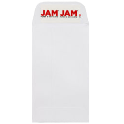 JAM Paper® Coin Envelopes, #3, Peel & Seal, White, Pack Of 50 Envelopes