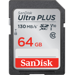 SanDisk® Ultra PLUS SD Card, 64GB, SDSDUW3-064G-AN6IN