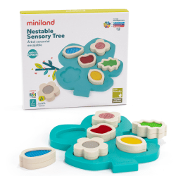 Miniland Educational Feel to Learn: Nestable Sensory Tree, Multicolor, Pre-K