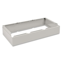 Tennsco 3-Wide Closed Locker Base, 6"H x 36"W x 18"D, Medium Gray