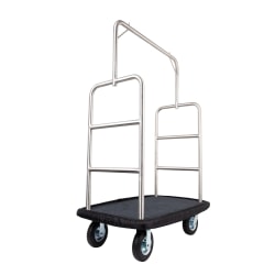 Hospitality 1 Source Bellman's Cart Bumper Guard, 48"L x 28"W x 3"H, Black