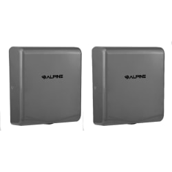 Alpine Industries Willow Commercial High-Speed Automatic Electric Hand Dryers, Gray, Pack Of 2 Dryers