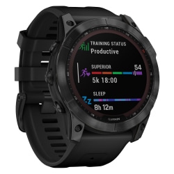 Garmin fenix 7X Sapphire Solar Multisport GPS Watch, Black