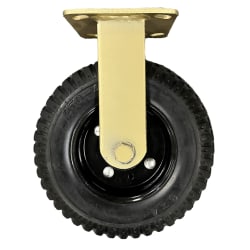 CSL Pneumatic Casters, Rigid, Black/Gold, Set Of 2 Casters